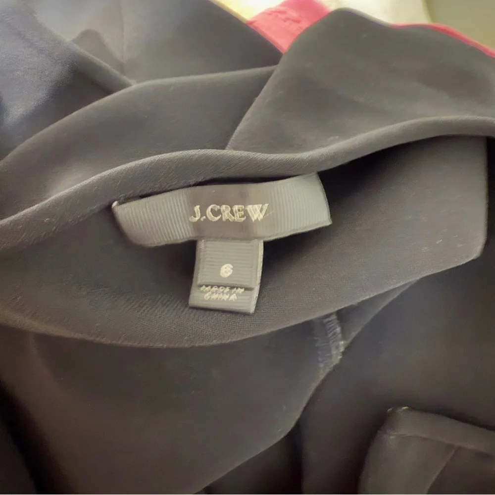 J. Crew Cap Sleeve Top Black Size 6